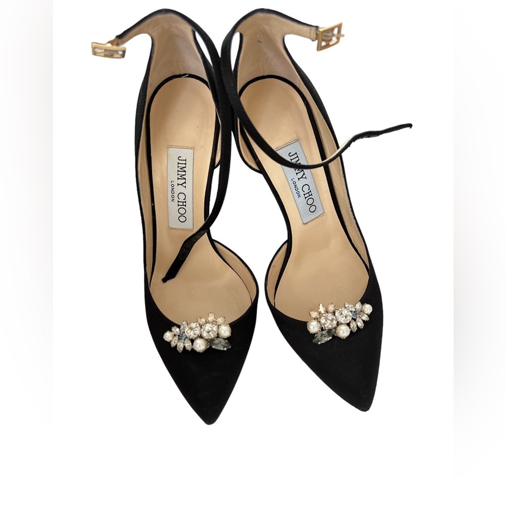 Jimmy Choo Rosa 100 Satin Point Toe Pumps